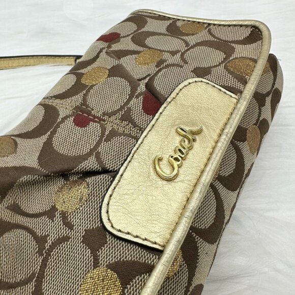*SOLD* Vintage Coach Secret Admirer Large Flap Wristlet + Bonus Strap Extender - Picture 13 of 16